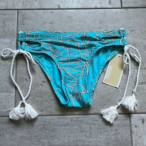 Michael Kors turquoise/rope design bikini bottoms